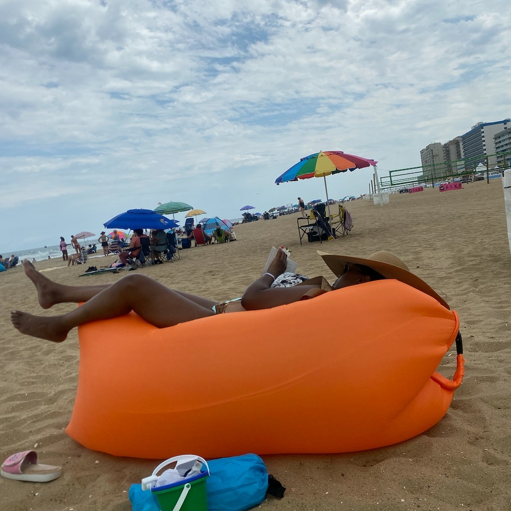 Bright BLUE Inflatable Lounger